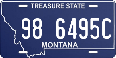 MT license plate 986495C