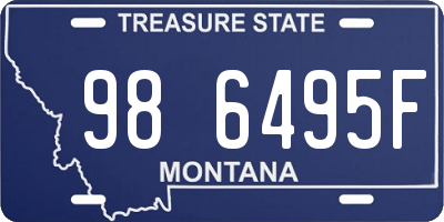 MT license plate 986495F
