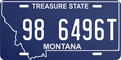 MT license plate 986496T