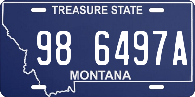 MT license plate 986497A