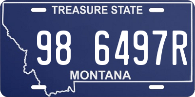 MT license plate 986497R