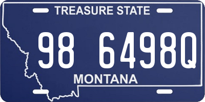 MT license plate 986498Q