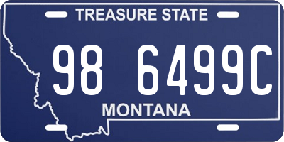 MT license plate 986499C