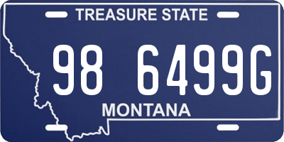 MT license plate 986499G