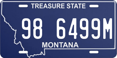 MT license plate 986499M