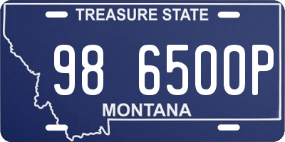 MT license plate 986500P