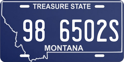 MT license plate 986502S