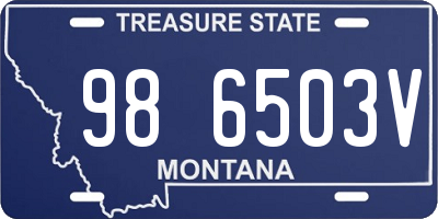 MT license plate 986503V