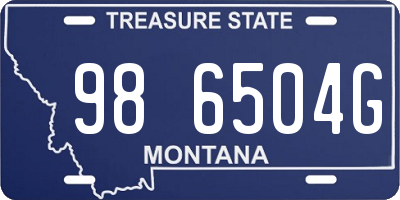 MT license plate 986504G