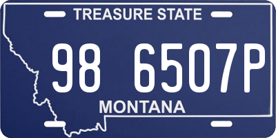 MT license plate 986507P