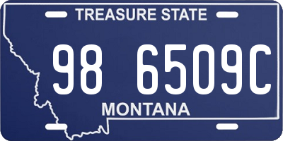 MT license plate 986509C