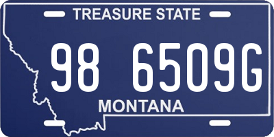 MT license plate 986509G