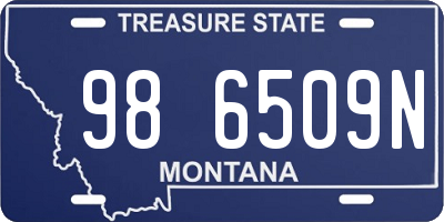 MT license plate 986509N
