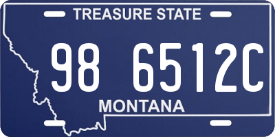 MT license plate 986512C