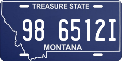 MT license plate 986512I