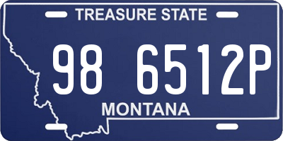 MT license plate 986512P