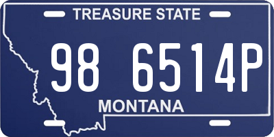 MT license plate 986514P