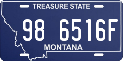 MT license plate 986516F