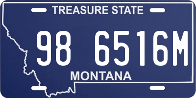 MT license plate 986516M