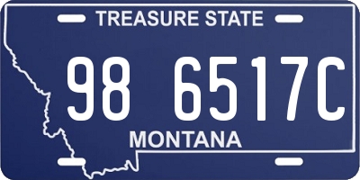 MT license plate 986517C