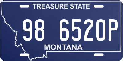 MT license plate 986520P