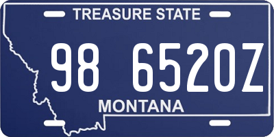 MT license plate 986520Z