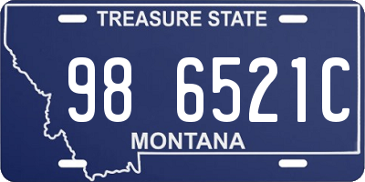 MT license plate 986521C