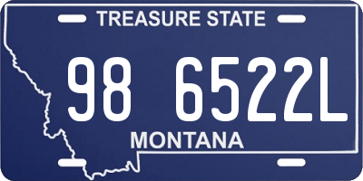 MT license plate 986522L