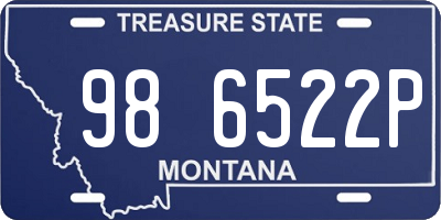 MT license plate 986522P