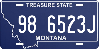 MT license plate 986523J