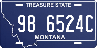 MT license plate 986524C