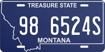 MT license plate 986524S