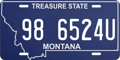MT license plate 986524U