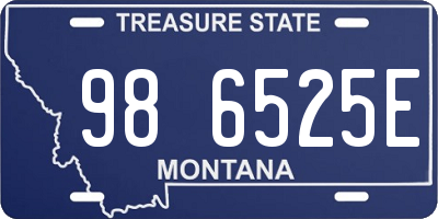 MT license plate 986525E