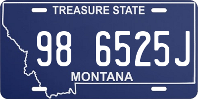 MT license plate 986525J
