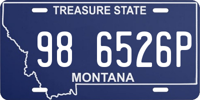 MT license plate 986526P