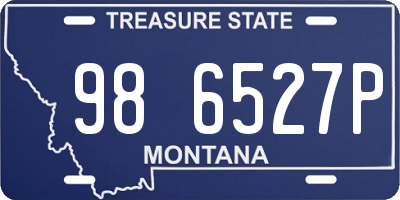 MT license plate 986527P