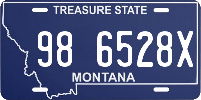 MT license plate 986528X