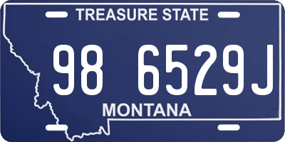 MT license plate 986529J