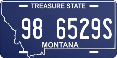 MT license plate 986529S