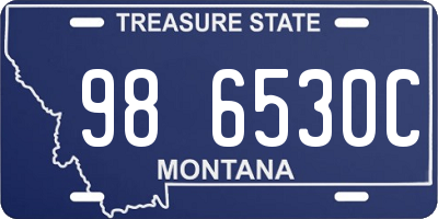 MT license plate 986530C