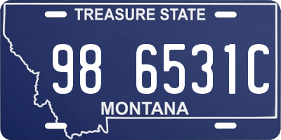 MT license plate 986531C
