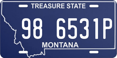MT license plate 986531P