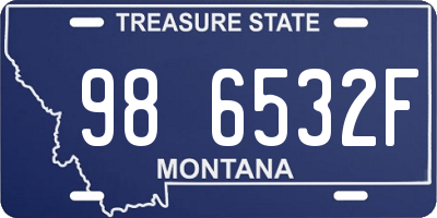 MT license plate 986532F