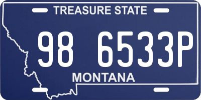 MT license plate 986533P