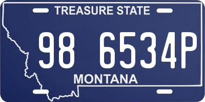 MT license plate 986534P
