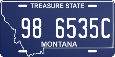 MT license plate 986535C