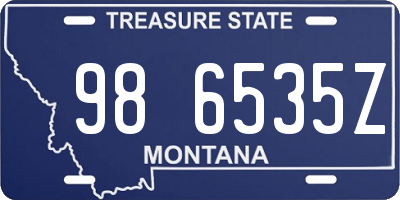 MT license plate 986535Z