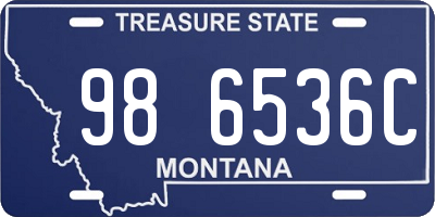 MT license plate 986536C