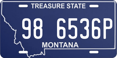 MT license plate 986536P
